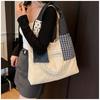 Embroidered Canvas Bag Women's Large-capacity New Summer Versatile Casual Shoulder Bag College Student Tote Bag