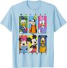 Hot Fashion Casual Unisex Mickey and Friends Group Shot Panels T-Shirt S-4XL Four Seasons
