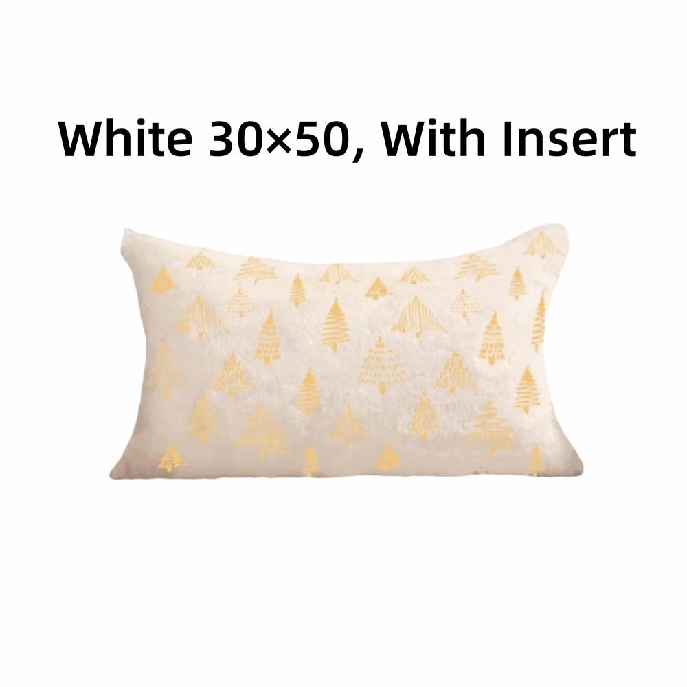 Nordic Golden Embroidery Pillow Cover Plush Throw Pillow Decorative Sofa Pillowcase  Party