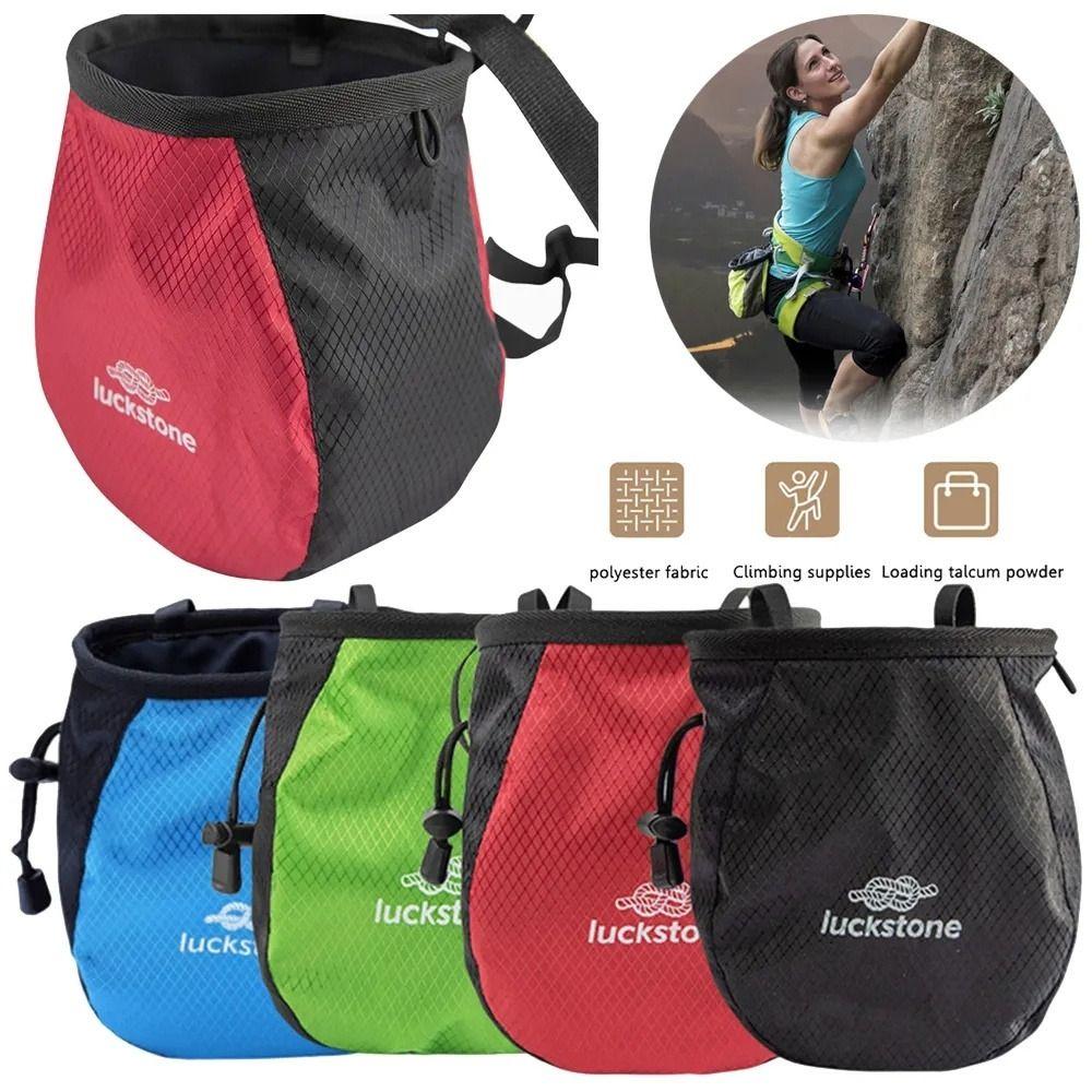 

Adjustable Chalk Bag Waist Belt Rock Climbing Bag Magnesium Powder Bag Weightlifting зелений