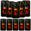 Marble Letter Phone Case Cover for iPhone 17 16 15 14 13 12 11 Pro Max 17 Air Plus Shockproof Soft TPU Shell Fundas Capas Coque