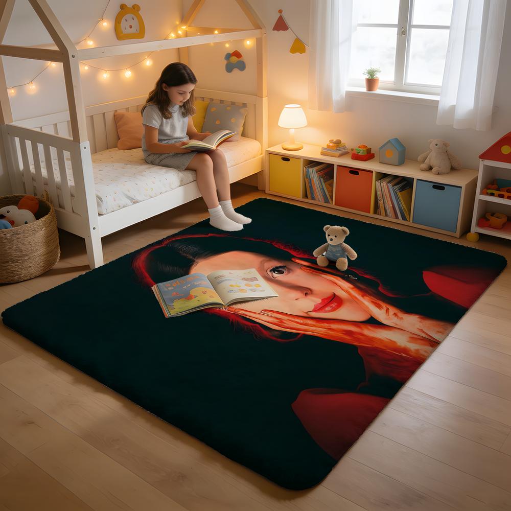 Floor Mat Soft Flannel Rug Non-Slip Absorbent Mat for Bathroom Bedroom Home Decor Pearl 2022 Horror Film