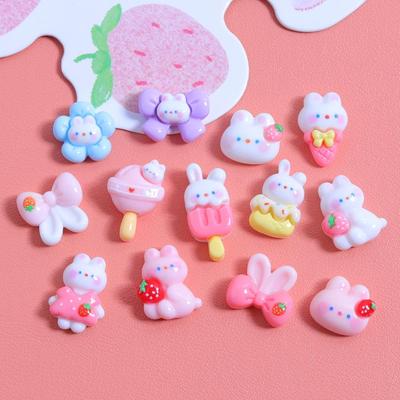 Cute Rabbit Glossy Resin Cream Glue for DIY Phone Cases & Magnet Ornaments