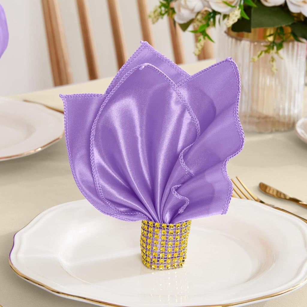 Satin Polyester Luxury Napkin for Weddings & Festive Table Decoration