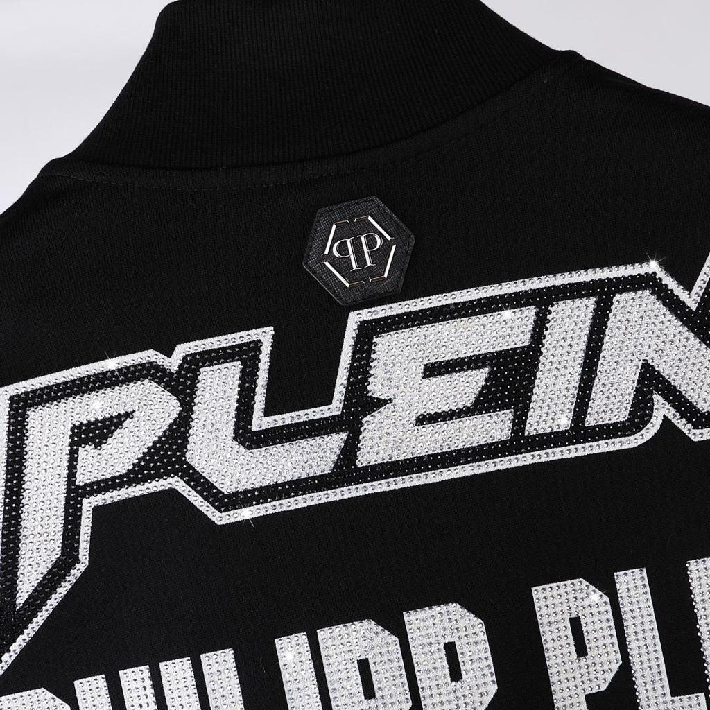 Philipp Plein Men's Stand-up Collar Thickened Baseball Jacket - Autumn/Winter Collection