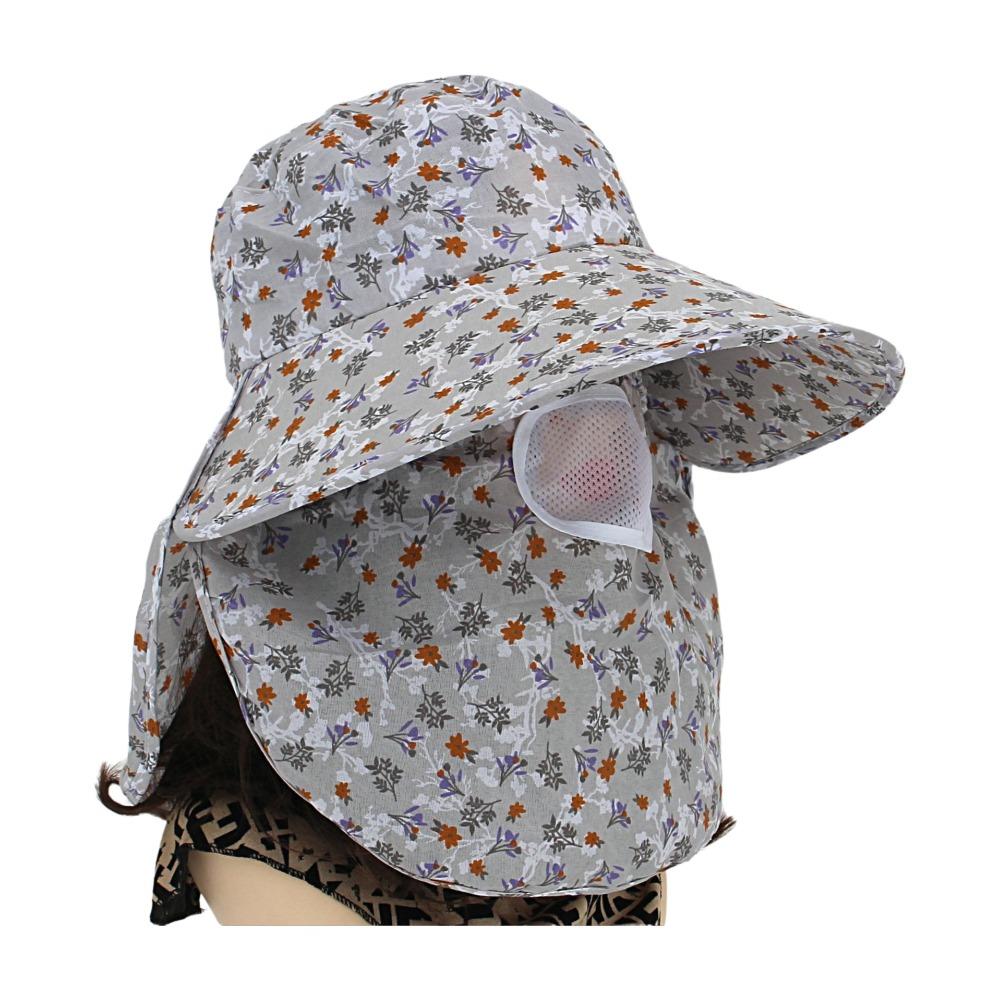 Wide Brim Face Hood Hat Mesh Breathable Sunscreen Hat Fashion Agricultural Work Cap  Summer