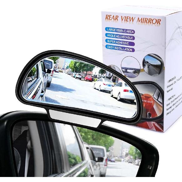 

Car Blind Spot Mirrors(5.12 * 2.75in), Adjustable Auxiliary Universal Wide Angle Mirror for Universal Car SUV Mirrors Strong Adhesive HD Glass Mirror ML-FZJ-01-R