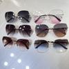 New Arrival 2024 Rimless Sunglasses Luxury Trendy Shades Sunglasses Women Fashion Metal Frame Sunglasses