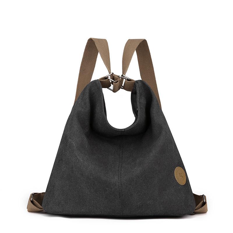 Sac Cabas en Toile Pour Femmes Avec Poches Zippées Urbain Décontracté Élégant Capacité Moyenne