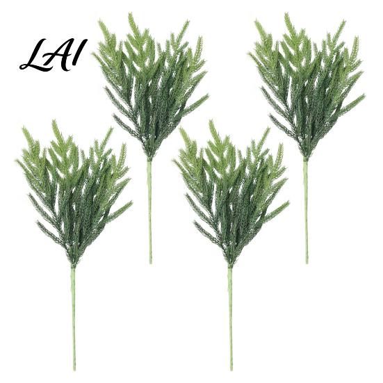 Decorative Plants for Mantels And Tables 17.7" Lifelike Touch Artificial Norfolk Pine Branches Vase Christmas Faux Stems Fake Indoor Botanical
