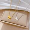 Animal Pony Minimalist Furnace Real Gold Necklace Female Collarbone Chain Accessories