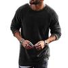 Men Casual Solid Color Sweater Knitwear O Neck Long Sleeve Shirt Pullover Top