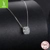 Bright Lucky Small Waist Moissanite Collarbone Chain, Shining High-End S925 Sterling Silver Necklace Jewelry