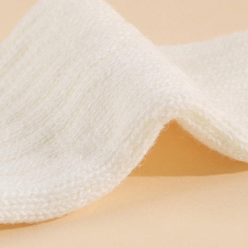 Thermal Ribbed Fingerless Gloves Lovely Ruffle Ribbed Arm Coverage Winter Accessories