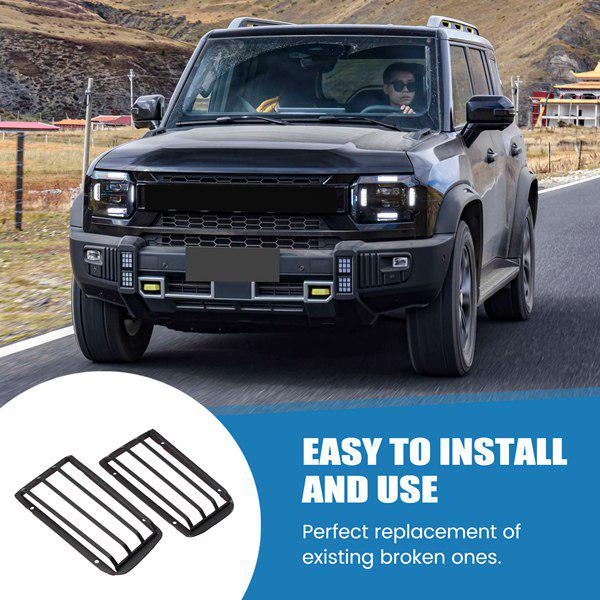 Rear Bumper Light Covers, Front Fog Light Covers, and Taillight Protectors for Jetour Travelers (Models 23-24) - 1 Pair.