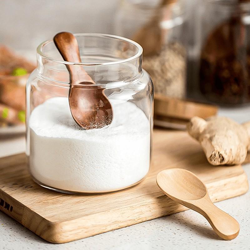 Set Di 4 Cucchiai A Pala In Acciaio Inox Con Manico In Legno – Stile Retrò Per Gelato E Dessert