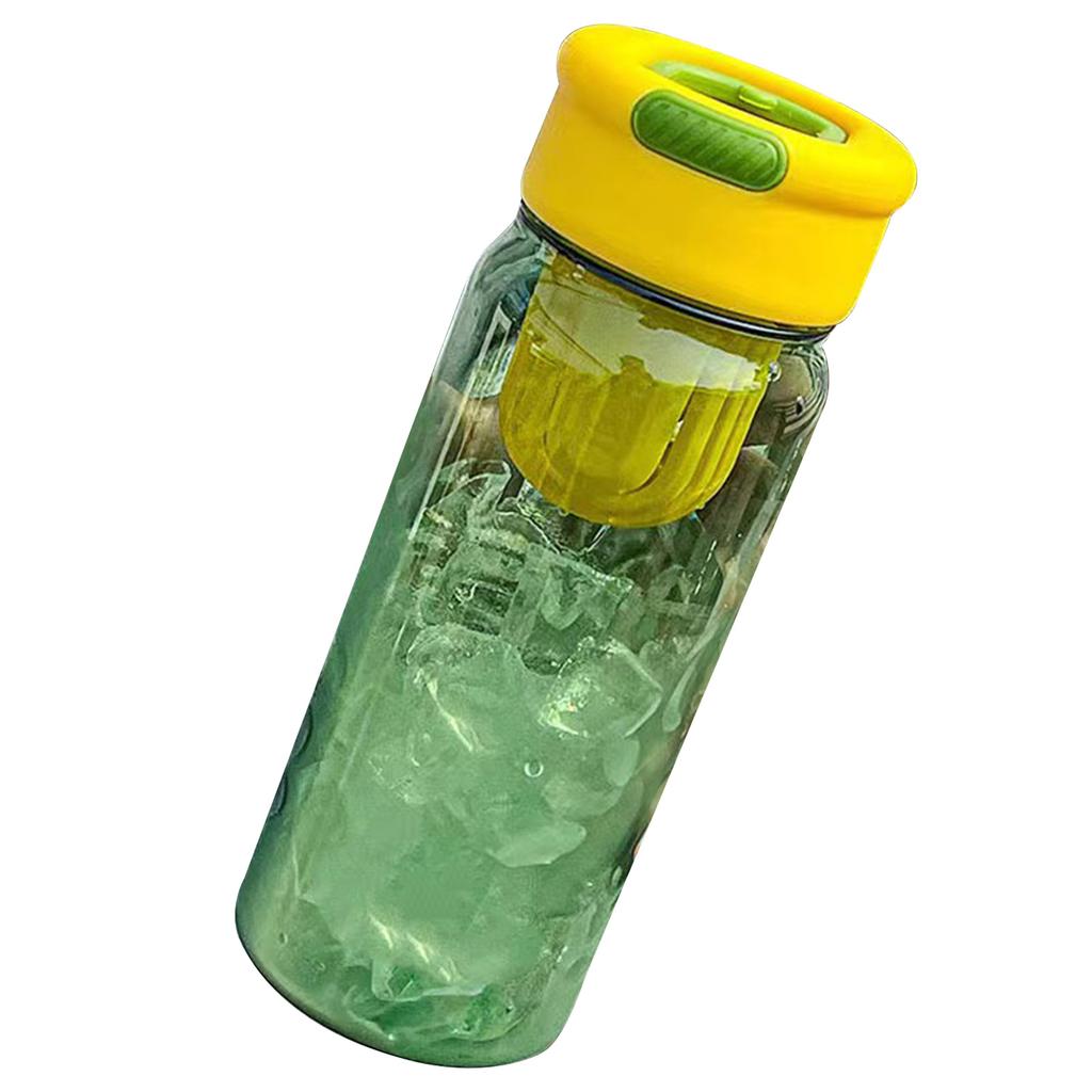 Plastic Water Bottle Built in Tea Strainer Clear Body 650ml Sport Water Bottle for   Staff