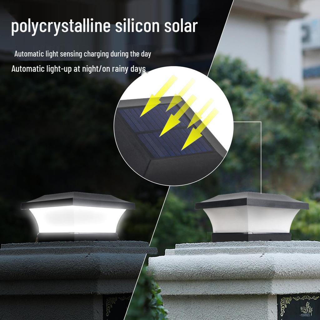 Cross-border Solar LED Courtyard Lights Outdoor IP65 Waterproof Garden Fence Post Lights