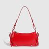 Women Solid Color Double Bow Underarm Bag Mini Square Shoulder Handbag Fashi Purse