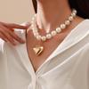 Exaggerated Punk Choker: Large Beaded Geometric Necklace for Women
