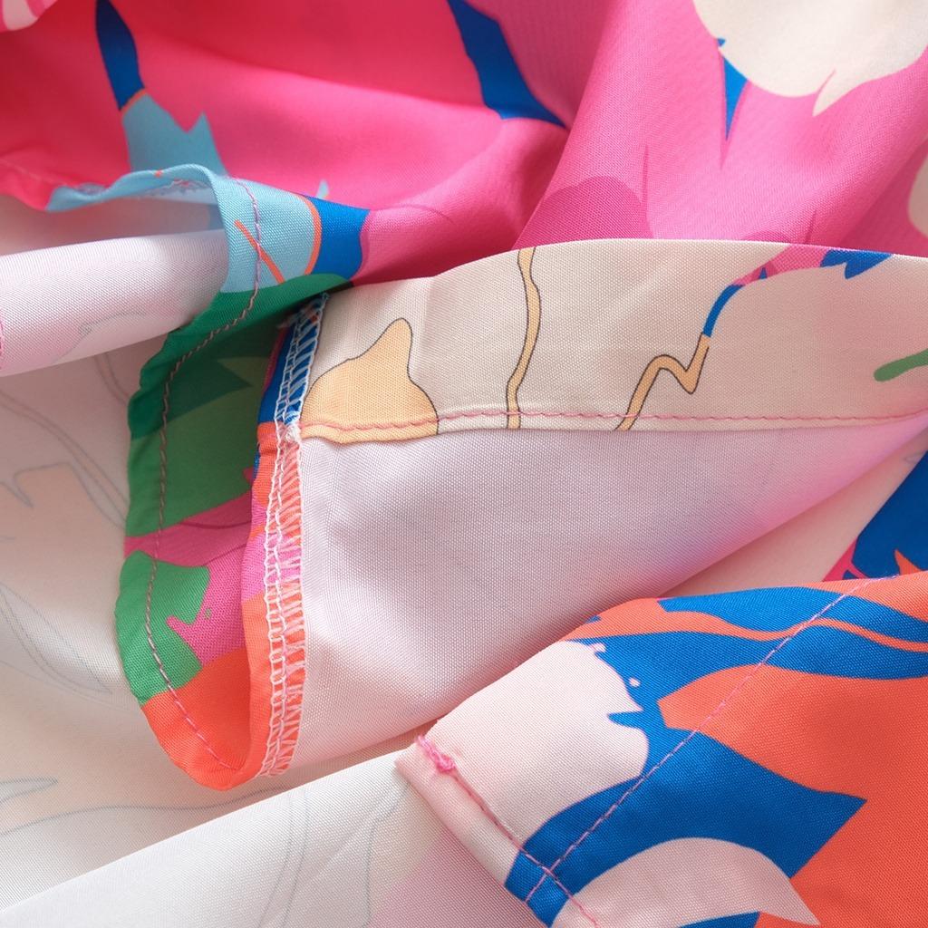 Dámská nová košile s květinovým potiskem, volným límcem a dlouhým rukávem