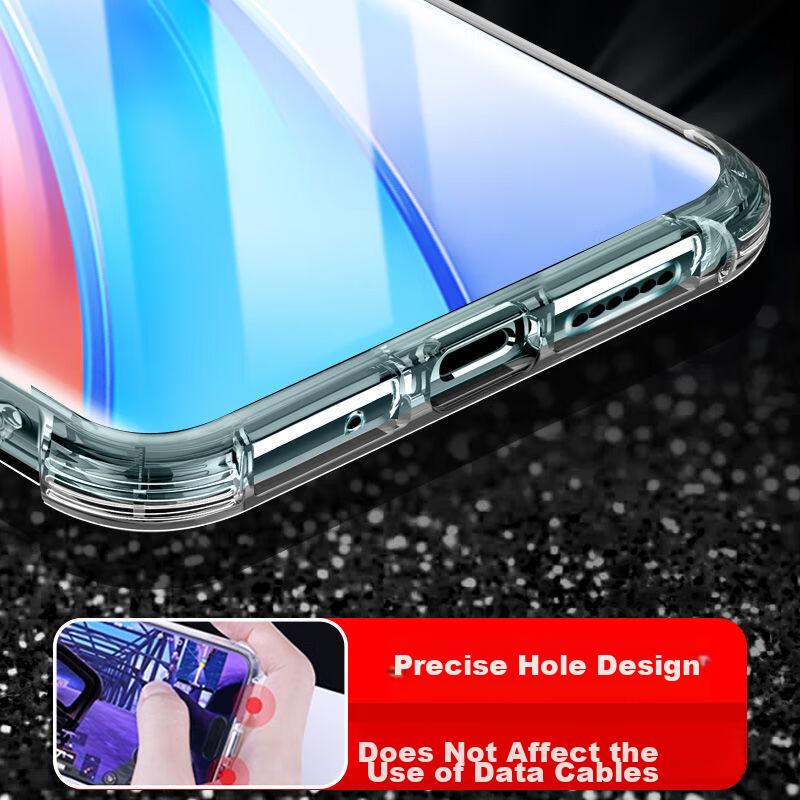 Kelleia Honor X40 Phone Case, Honor X40 Protective Cover, Full Protection Shockproof TPU Airbag Soft/Protective Case, Transparent, 6.78 Inches