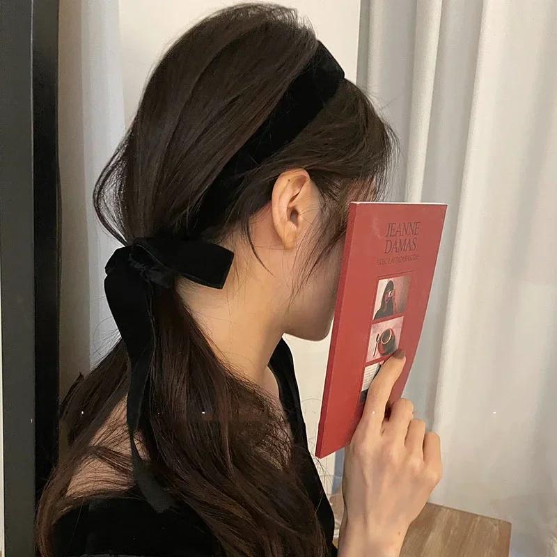 New Korean DIY Bezel Headwear Women Ribbon Headband Girls Hair Bands Vintage Cosplay Hairband Hoop for Party Hair Accessories