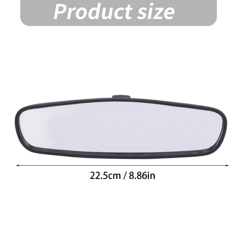 Black Interior Mirror Assembly with Flat Glass, Ball-Joint Adjustment, Integrated Arm, and Base for Replacing the Existing Driving Mirror 13585947