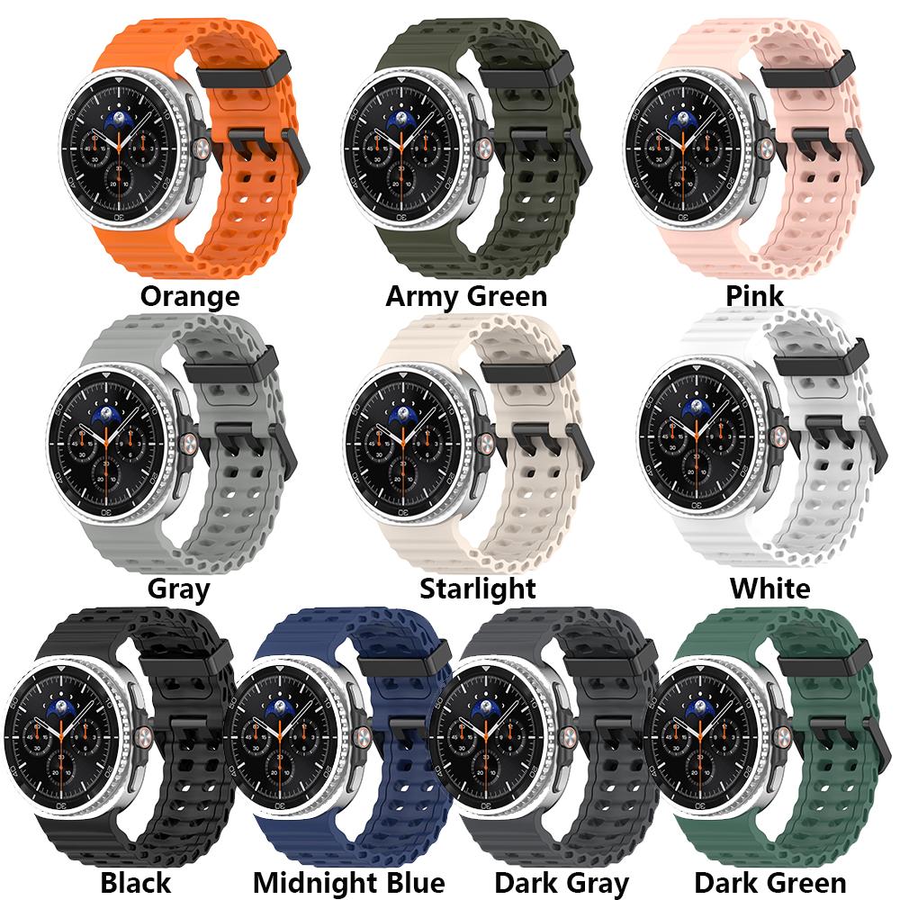 Cinturino Marine per Samsung Galaxy Watch 8 Classic 46mm Cinturino Sportivo in Silicone per Galaxy Watch 8 40mm 44mm Accessori Cinturino Braccialetto