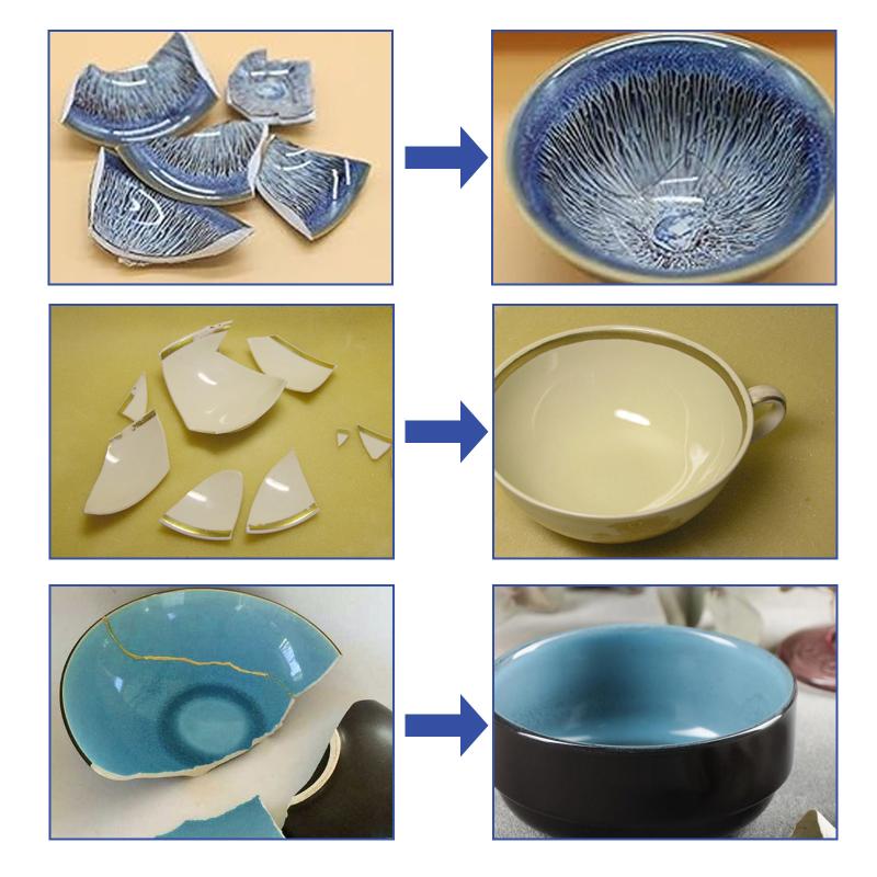Multiuse Ceramic Adhesive for Household Fast Repair of Porcelain Cracks Strong Bond Restoration Aid