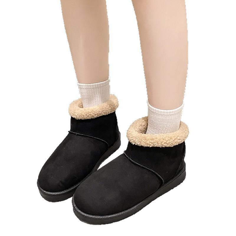 2025 Snow Boots Women's Autumn and Winter Korean Thin Feeling Northeast Cold-proof Snow Shoes Women's Large-size Women's Shoes