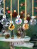 22mm Electroplating Colorful Glass Ball Pendant Crystal  DIY Christmas Decoration Christmas Tree Pendant