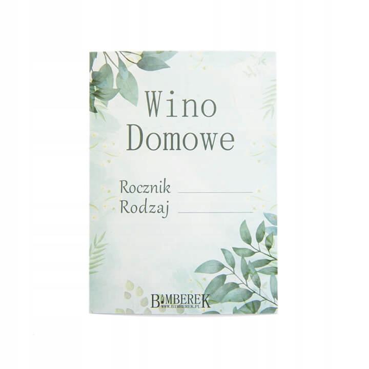 Etykiety Naklejki Samoprzylepna Na Wino Domowe 10X Wino Bimberkowe