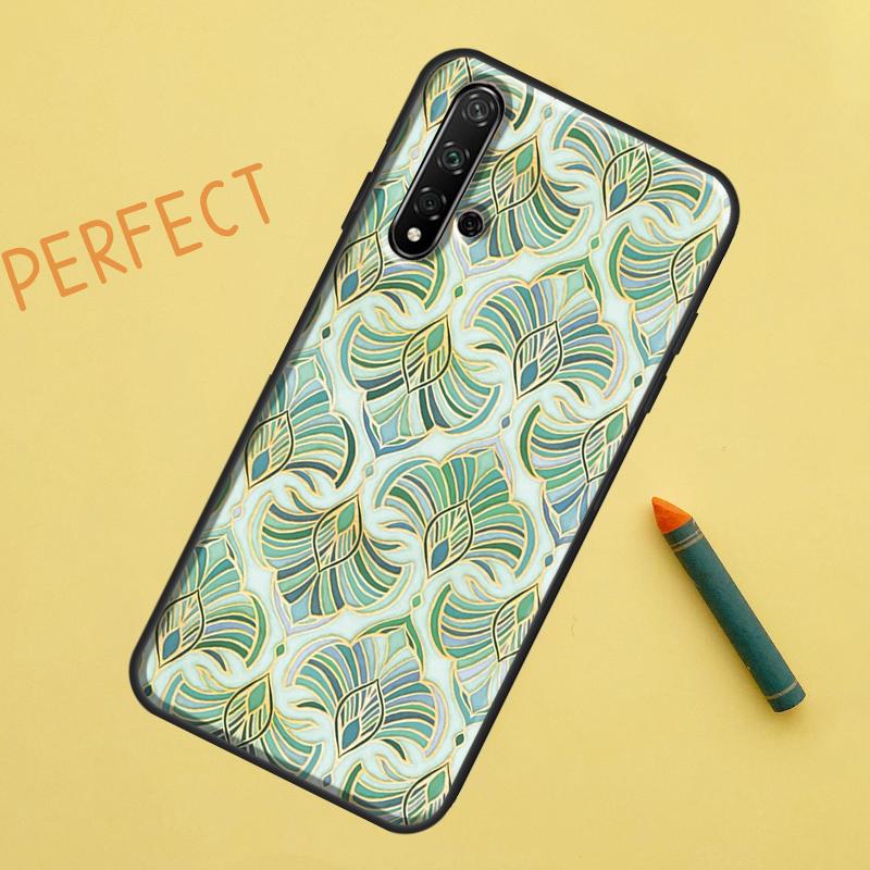 Muted Moroccan Mosaic Tiles For Huawei Nova 12s 11i 7i 8i 12i Y73 Y70 Y90 Y60 Y72 Y61 Y91 9 10 SE P40 Lite P30 Pro Case