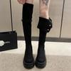 Fashion temperament brown high-end knee platform boots boots 2025 new summer thin tall knight boots