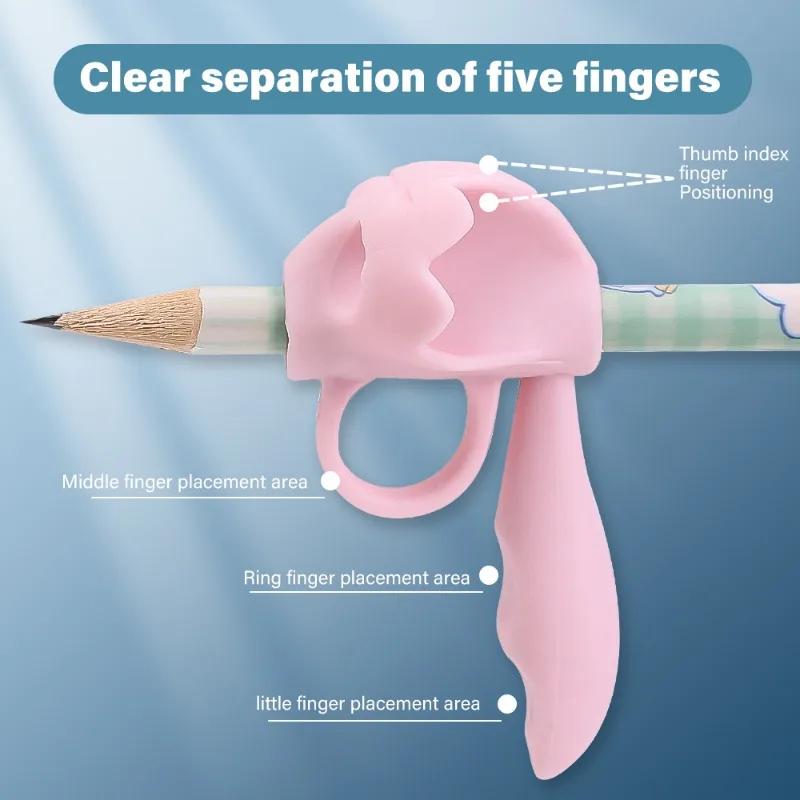 Children Writing Pencil Pen Holder Learning Practice Soft Silicone Pencil Grips for Kid Student Handwriting Posture Correction
