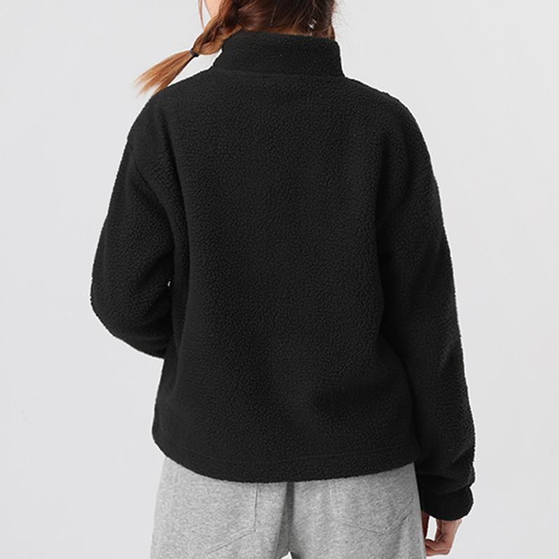 Puma Nu-Utility Faux Shearling Warm Casual Stand Collar Jacket Women Jackets Black 586612-01