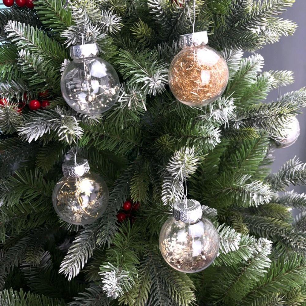 Round Christmas Hanging Balls 6cm/8cm Xmas Tree Pendants Party Favors