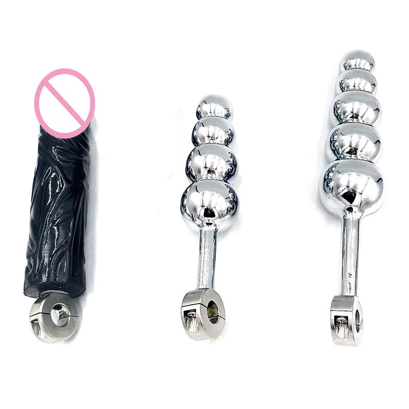 Sex Toys Removable Chastity Belt Accessories Anal Beads Anus Vagina Plug Silicone Dildo 4/5 Ball Men Women Couples Masturbator