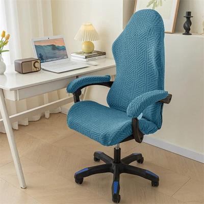 1 Set Copertura Elastica Jacquard per Sedia da Gaming Lavabile Fodera per Sedile Sedia da Computer Colore Solido Protezione per Sedia da Ufficio Copribraccioli