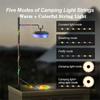 Camping String Lights, 33Ft/10M Portable Outdoor Lamps Reel with 8 Modes, 2000mAh Rechargeable Fairy Lamp