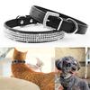 Hundehalsband Glitzer Strassstein Dekoration Verstellbar Kunstleder Welpenhalsband Haustier Zugwerkzeug Hundezubehör