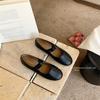 ! Maillard Hepburn style round head low heel 2025 autumn and winter new shallow mouth word with Mary Jane single shoes