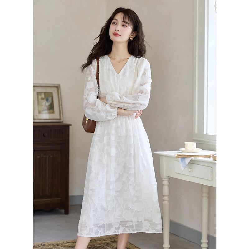 Mocana Elegant Long-Sleeve Midi Dress