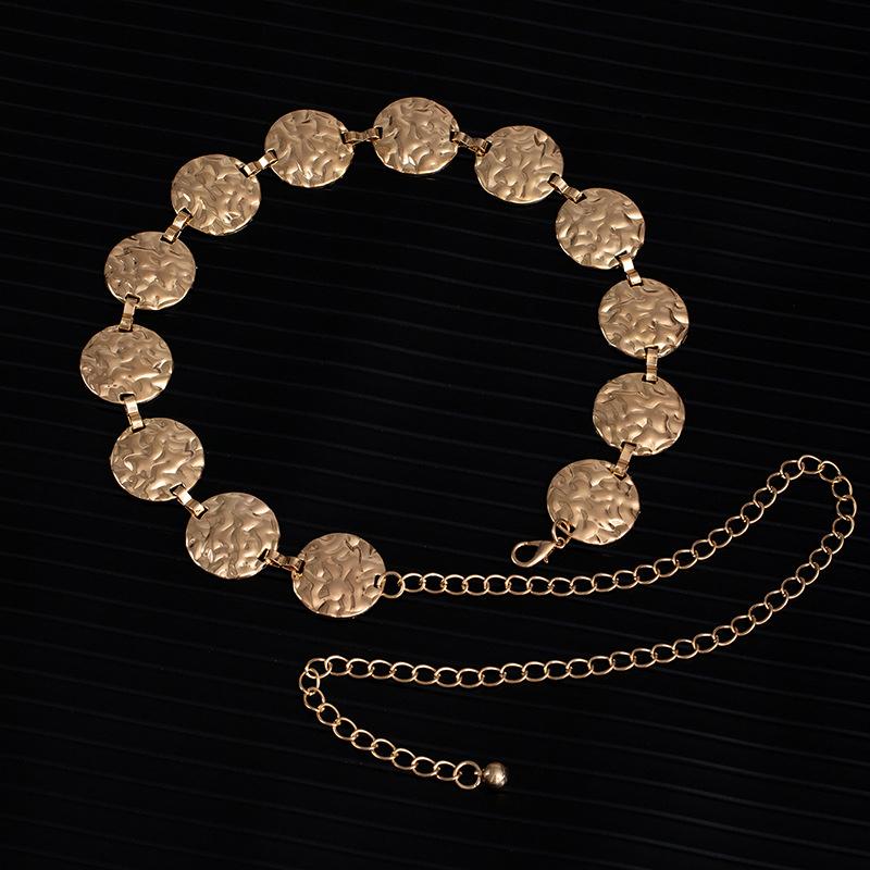 

Textured Metal Geometric Waist Chain Women S High-End Dress Accessories Fashion Versatile Metal Trouser Chain