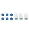 Pool Cue Tips Billiard Cue Tips 20 Sets Secure Fit Abrasion Proof 12mm Replacement Tips for Snooker Players Gray and Blue Plastic  