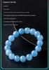 Natural Brazil Aquamarine Crystal Bracelet for Women & Men - Blue Beaded Gift for Girlfriend
