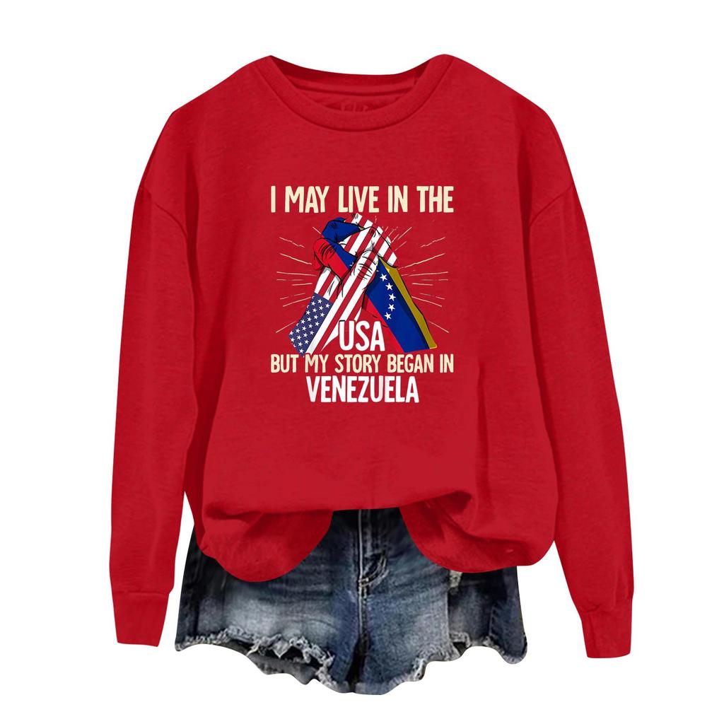 Damen bedruckter lässiger Sport-Kapuzenpullover mit langen Ärmeln und rundem Ausschnitt