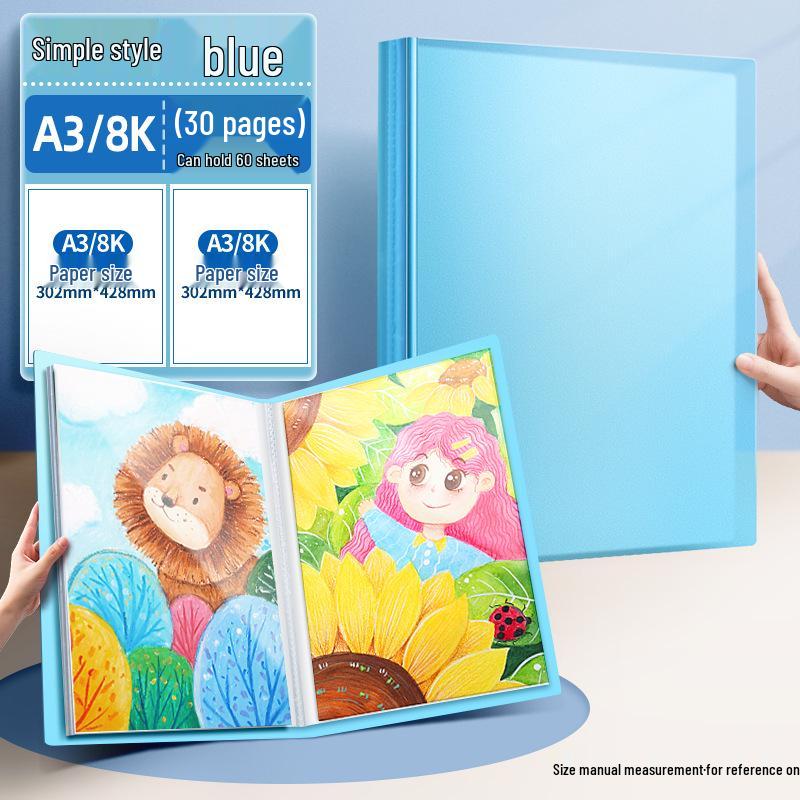 A3 Children's Art Portfolio: 8K Volume for Paintings, Certificates & Drawings