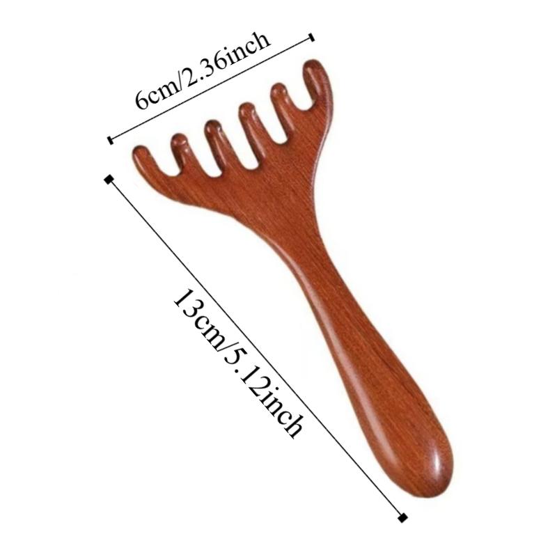 5Pcs Blood Circulation Wooden Massage Comb Scalp Relax Scalp Meridian Massager  Neck Nose